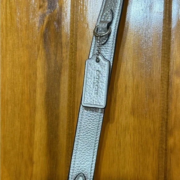 Coach Metallic Silver Crossbody Bag - Picture 2 of 5